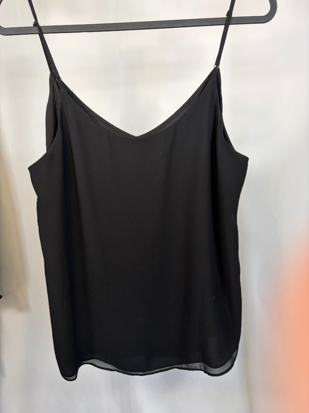 Contemporaine Simons Black Adjustable Strap Camisole Tank Top Large